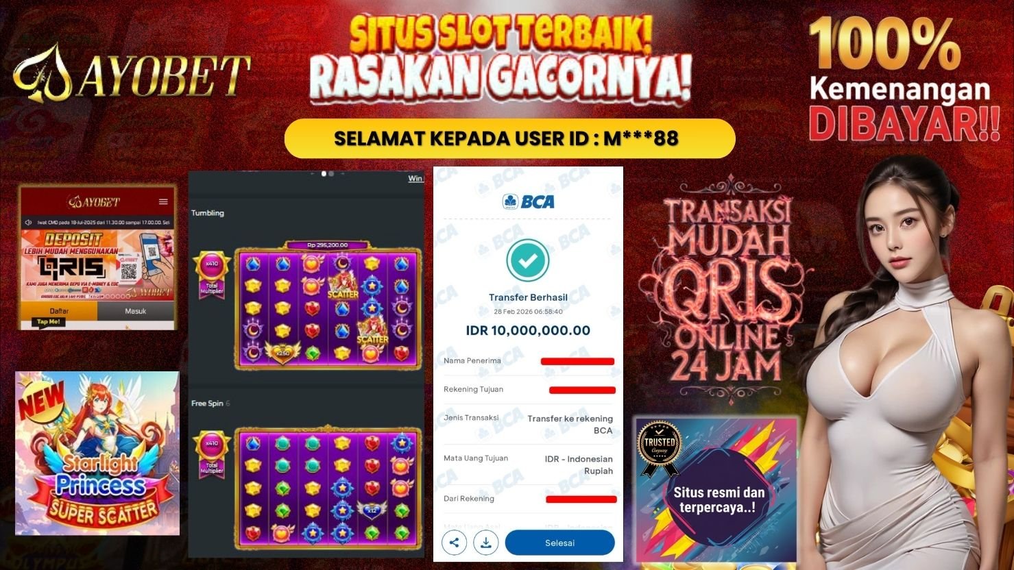 AYOBET JACKPOT SLOT STARLIGHT PRINCESS SUPER SCATTER